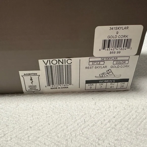 Vionic rest Skylar gold cork flip flops - Picture 2 of 8